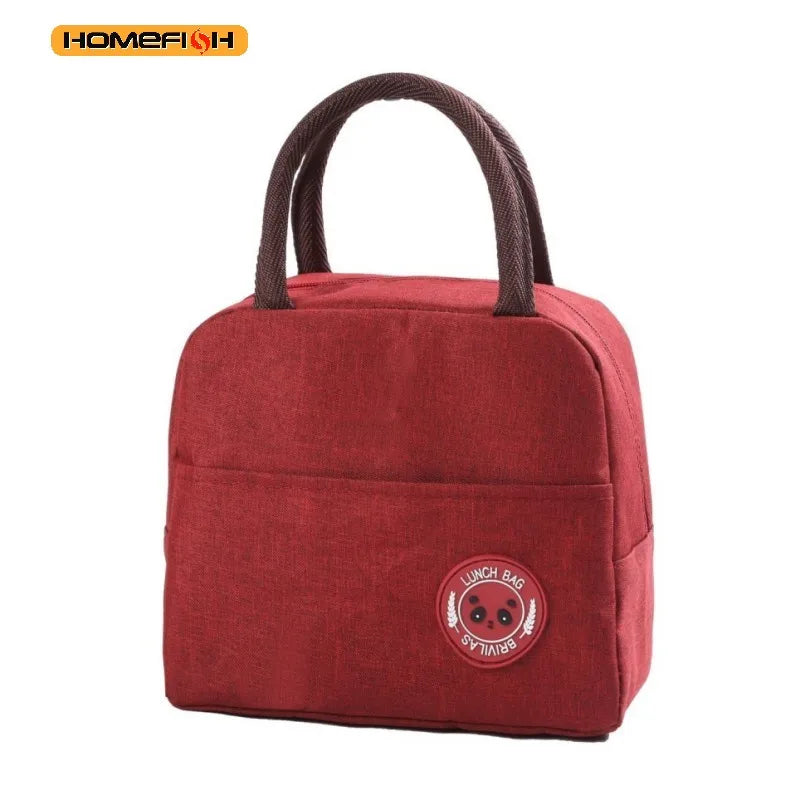 Homefish New solid color versatile cation fresh-keeping ice bag bento thermal insulation bag student lunch box bag portable ther
