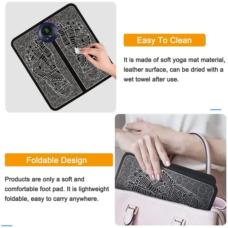 Electric Foot Massager Pad – EMS Muscle Relaxation Trainer for Home & Fitness