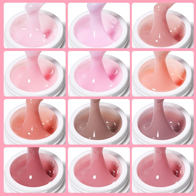 UR SUGAR 15ml Box Extension Nail Gel Jelly Pink White Clear UV Gel Hard Gel Extension Gel Nails Finger French Nail Art Manicure