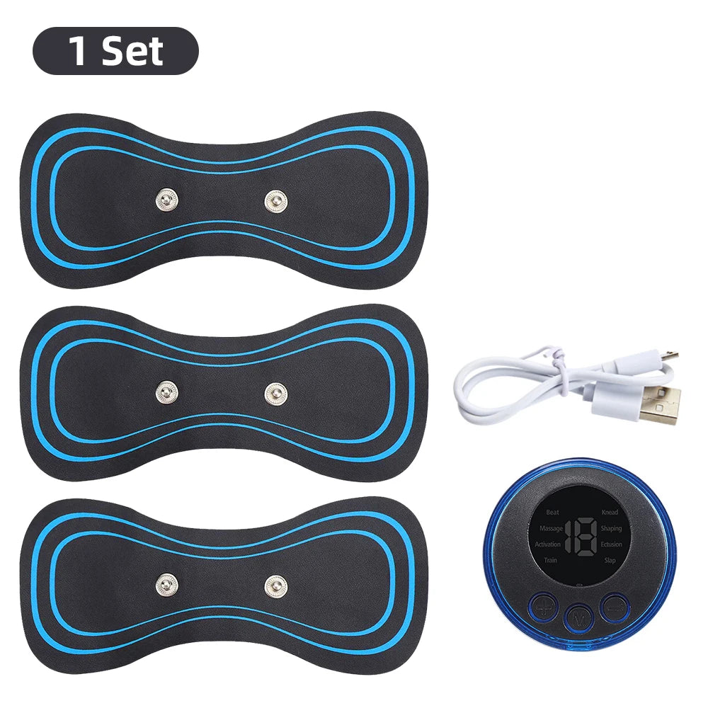 EMS Electric Neck & Back Massager Pad – Low Frequency Muscle Stimulator Patches