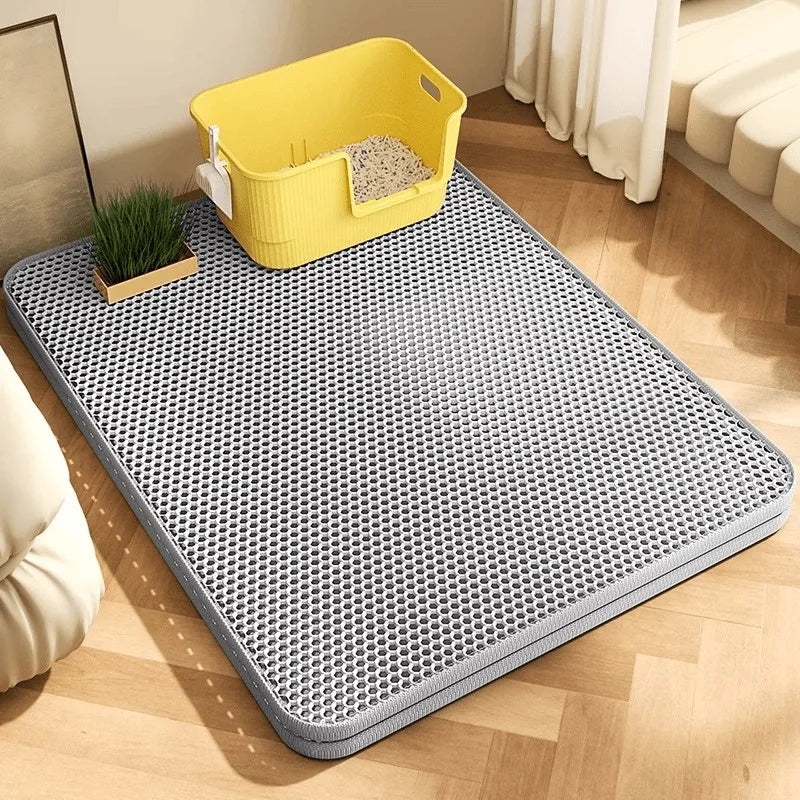 Extra Large Cat Litter Mat – Waterproof 2-Layer Non-Slip Washable Floor Protector