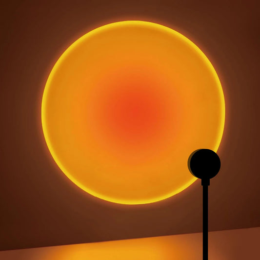 Sunset Projection Lamp — Rotating Rainbow Atmosphere Light for Home & Photos