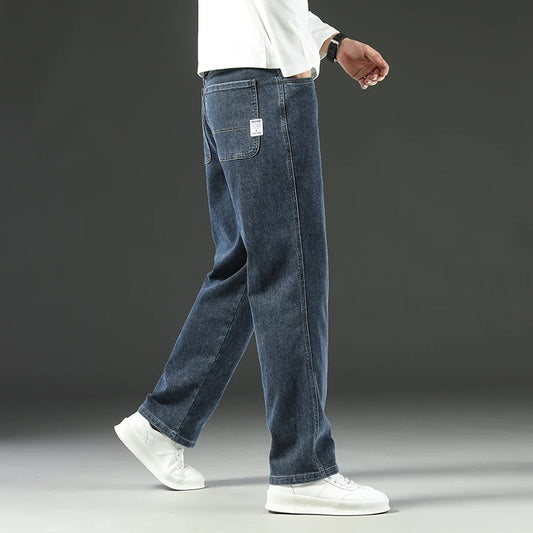 Men's Y2K Baggy Wide-Leg Jeans – Loose Straight Business Trousers