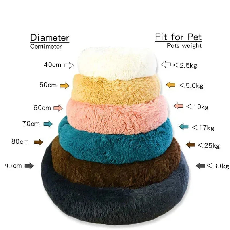New Cat Dog Bed Super Soft Pet Cat Bed Pet Mattress Plush Washable Calm Donut Bed Comfortable Sleeping Artifact Suitable Winter