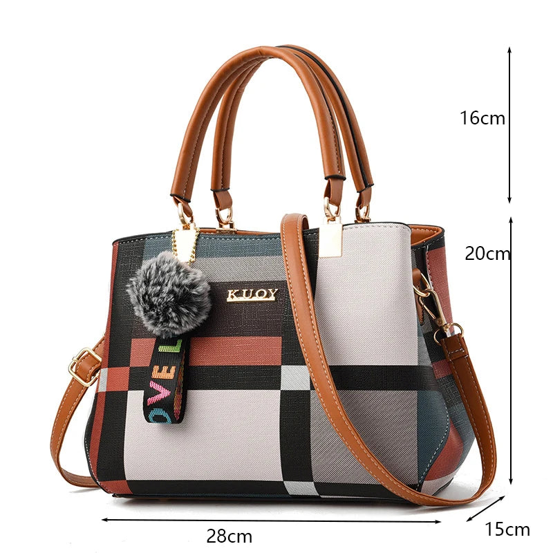 PU Leather Large Capacity Luxury Tote Shoulder Bag – Women's Travel Handbag