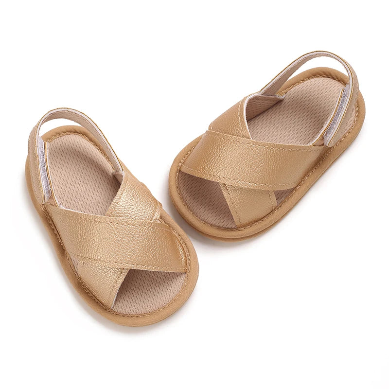 Casual Cute Solid Color Open Toe Sandals For Baby Boy Girls Breathable Lightweight Walking Shoes For Spring And Summer