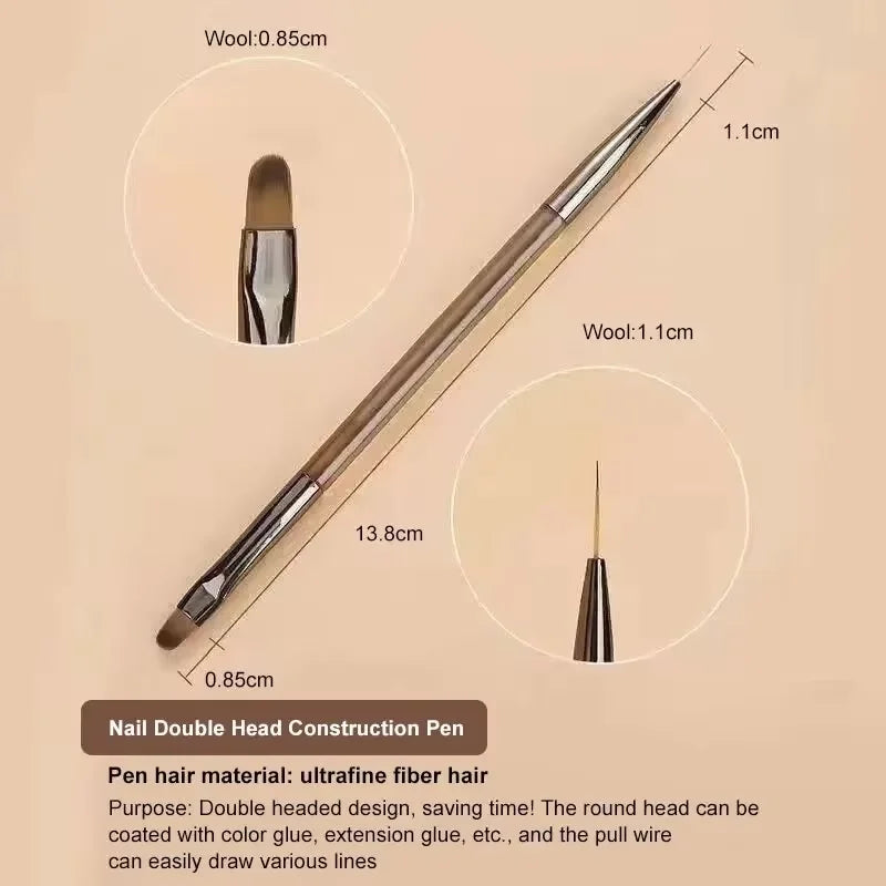 9 UV Gel Pen Nail Brush DIY Nail Brush Acrylic Painting Brush, Eyeliner for Nail Design Nail Tip Display Painting Tools.