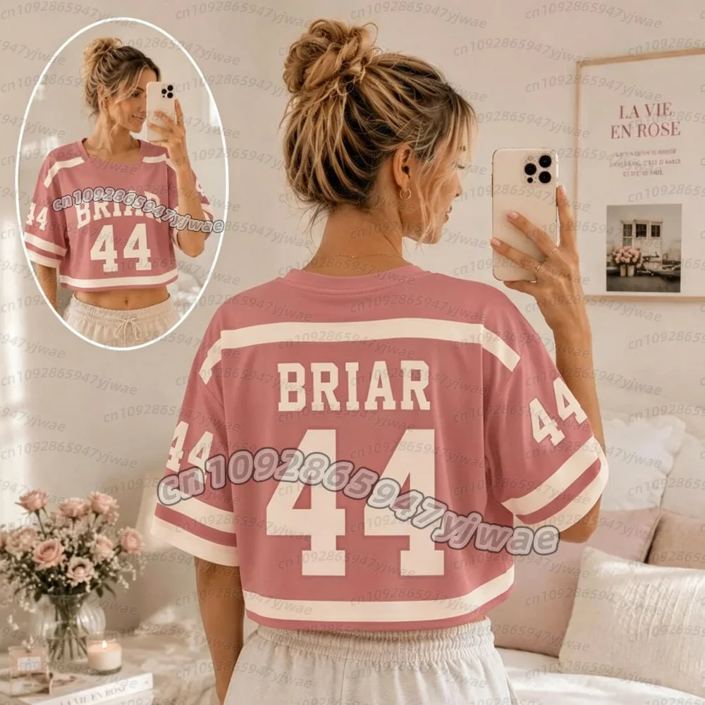 Briar University Crop Top Jersey 4, off Campus Bookish Jersey, Graham 44 Football Crop Top T-SHIRT Sports Child-parent t-shirt