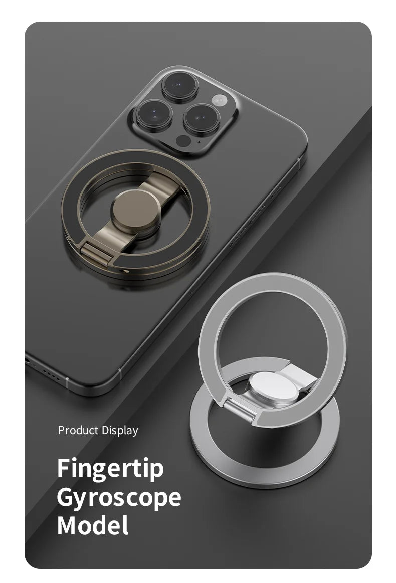 MagSafe Foldable 360° Rotating Phone Holder – Double-Sided Magnetic Grip Stand for iPhone