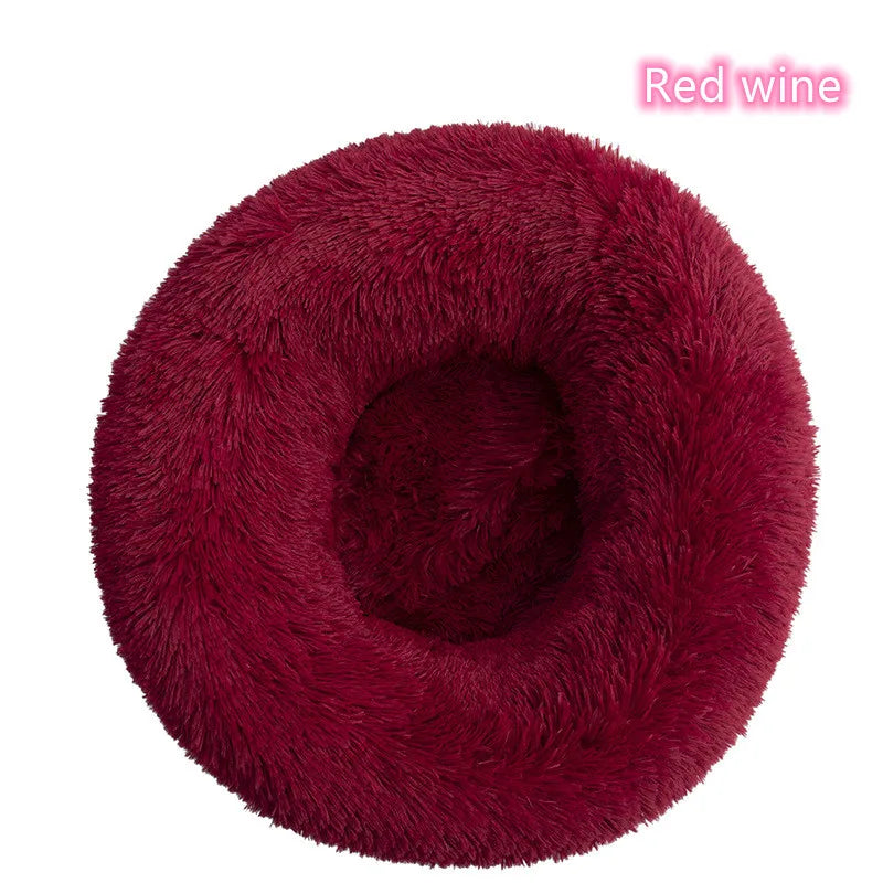 New Cat Dog Bed Super Soft Pet Cat Bed Pet Mattress Plush Washable Calm Donut Bed Comfortable Sleeping Artifact Suitable Winter