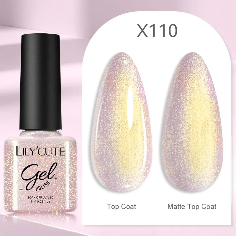Gold Metallic Gel Nail Polish Liner – Super Bright Mirror French Stripe Nail Art