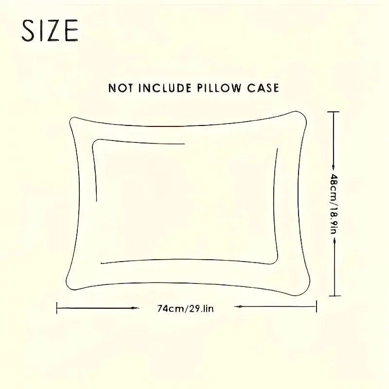 48x74cm Hotel-Grade Twisted Pillow Core – Soft Supportive Bed Pillow Insert for Home & Dorm