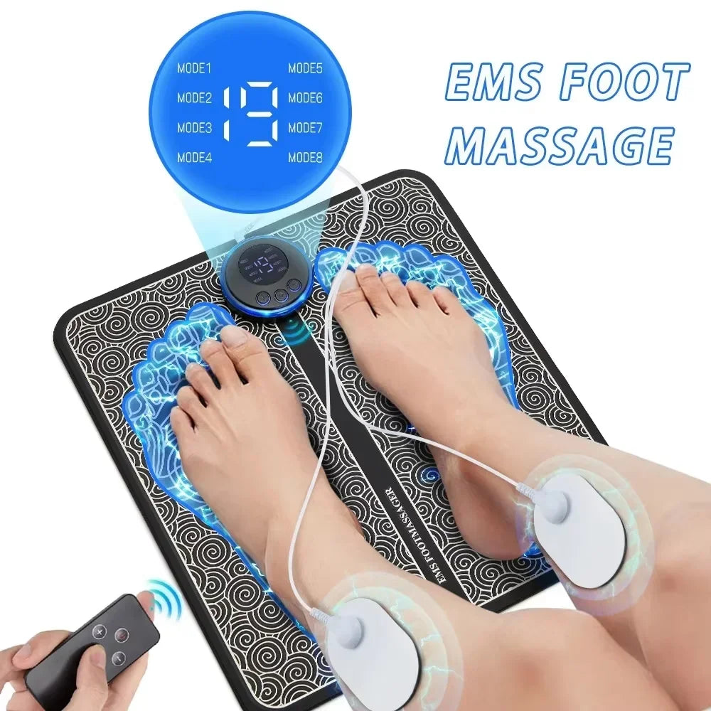 Electric Foot Massager Pad – EMS Muscle Relaxation Trainer for Home & Fitness