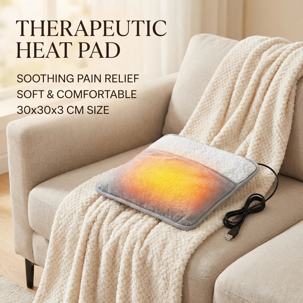Winter Electric Foot Heating Pad USB Charging Soft Plush Washable Foot Warmer Heater Improve Sleeping Household Foot Warming Mat