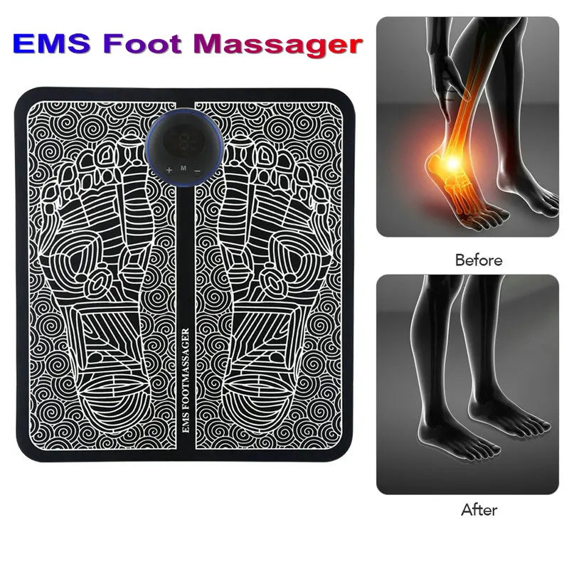 Electric Foot Massager Pad – EMS Muscle Relaxation Trainer for Home & Fitness