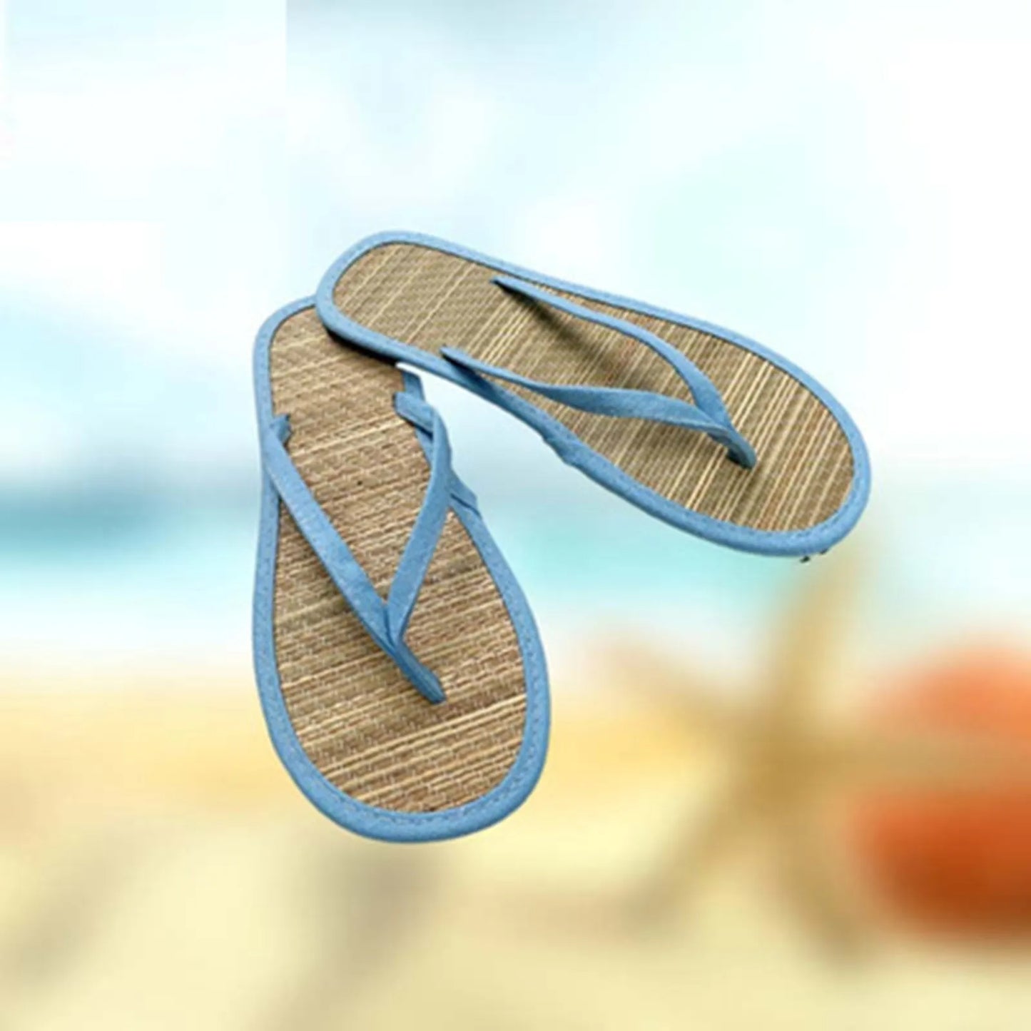 2023 Women Flat Flip-flops Slippers Comfortable Non-slip Sandals Bamboo Rattan Flip Flop Home Bathroom Fashion Slippers Zapatos
