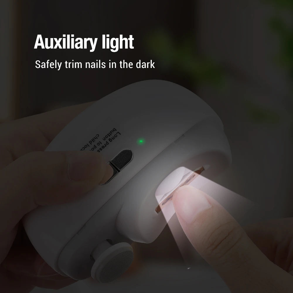 Multifunctional Electric Nail Clipper Anti Splash Nail Trimmer Portable 2 In 1 Manicure Pedicure Cutter For Baby Adults