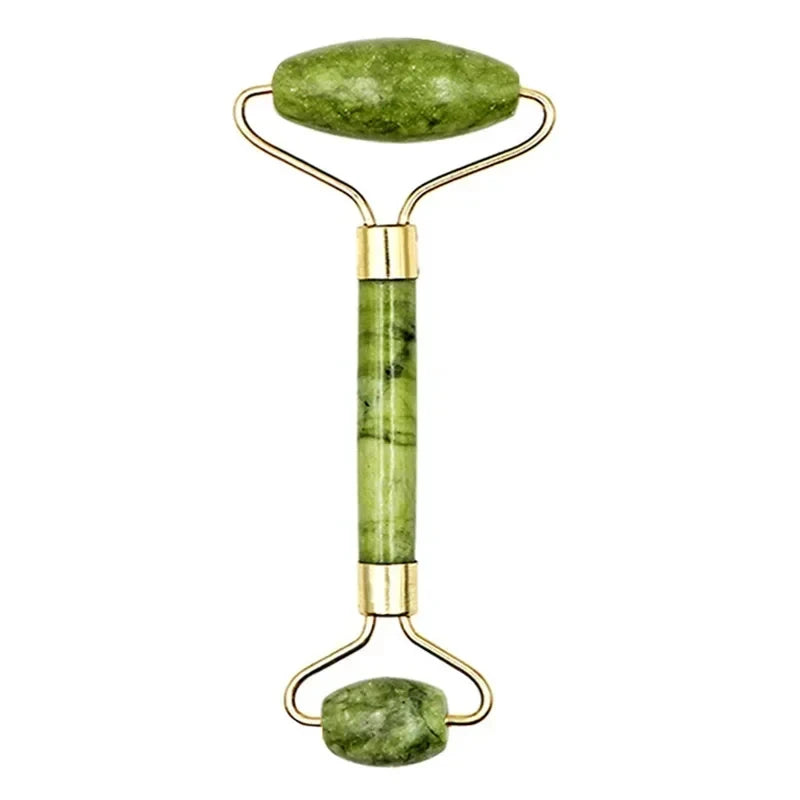 Jade Gua Sha & Face Roller Massage Set – Natural Stone SPA Skincare Tools