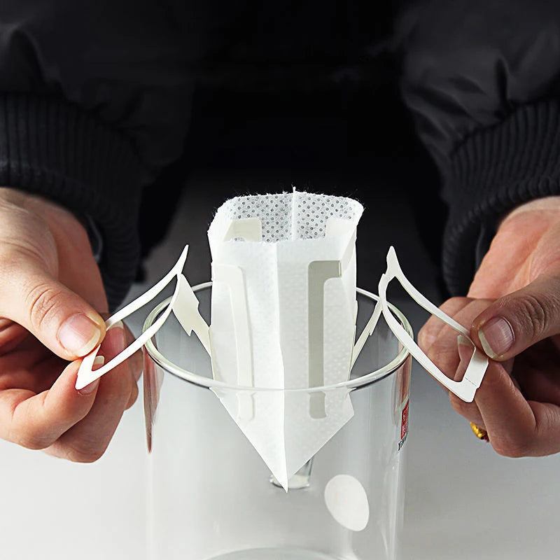 Disposable Drip Coffee Filter Bags – Portable Hanging Ear Pour-Over Pack