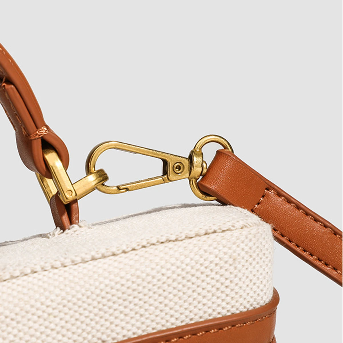 Women's Retro Canvas Spliced Lunch Box, Commuter Portable Shoulder Crossbody Small Square Bag, Adjustable Shoulder Strap