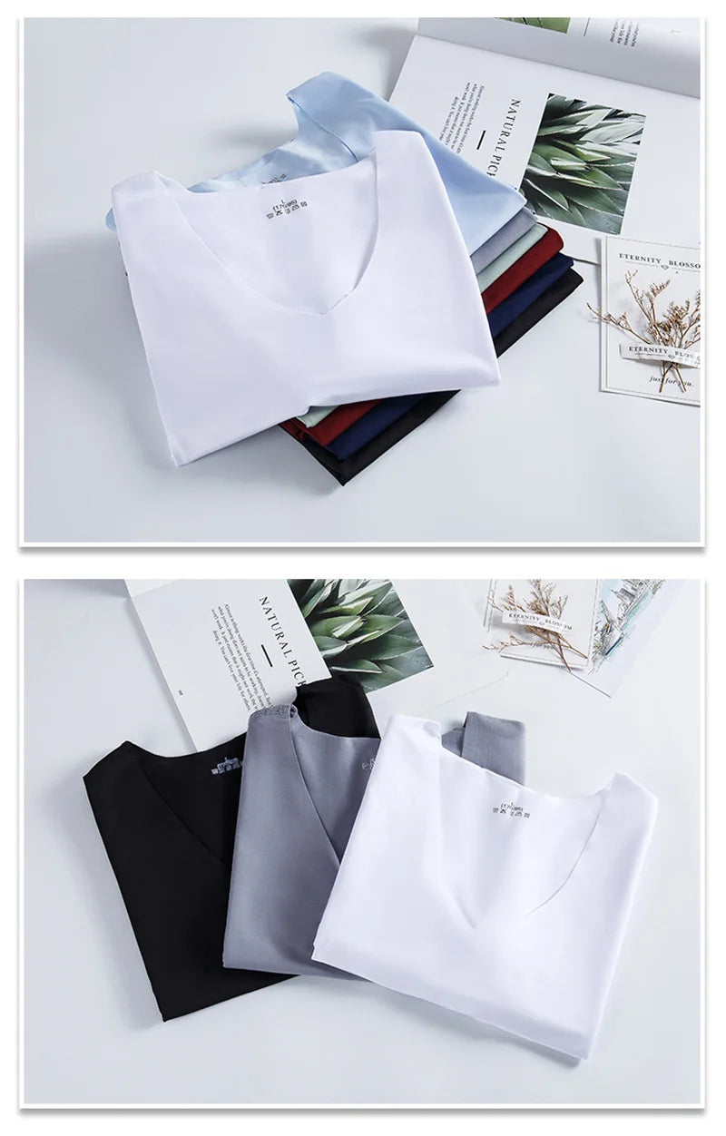 Men's Ice Silk Sleeveless Vest – Slim Fit Breathable Sports Fitness Undershirt