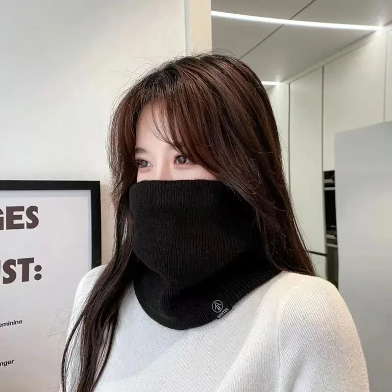 Fashion Women Knitted Scarf Solid Cashmer Like Winter RIDE Scarves Lady Warm Thick Unisex Men Neck Scarfs Ring