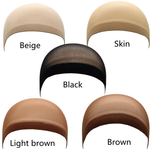 2-Pack Stretch Mesh Stocking Wig Caps – Black & Brown Hair Net for Wig Making