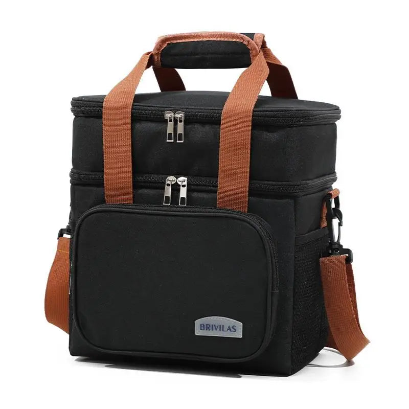 Double-Layer Insulated Tote Bag – Large Capacity Thermal Bag for Picnic & Work