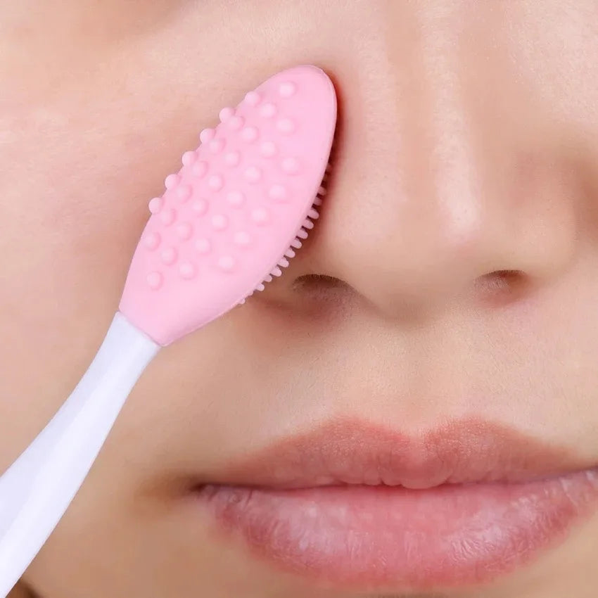 Silicone Facial Cleansing Brush – Exfoliating Blackhead & Pore Cleaner Set