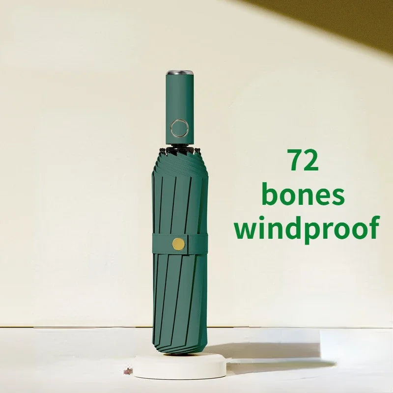 72 Bone Super Strong Windproof Automatic Folding Men Umbrella  Reinforced Large Rainproof Sun Protection Umbrellas Women