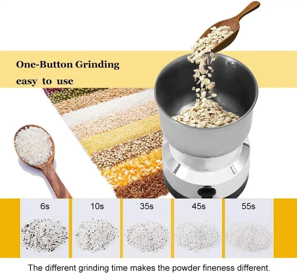 Multifunctional 4-Blade Electric Coffee & Spice Grinder – 50–300ml