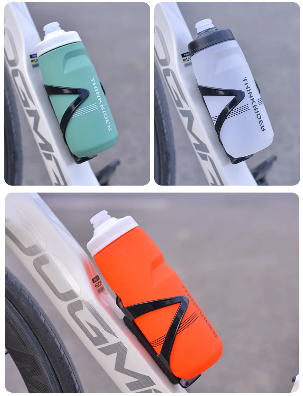 ThinkRider MTB Cycling Water Bottle – 620ml & 750ml Squeeze Sports Bottle