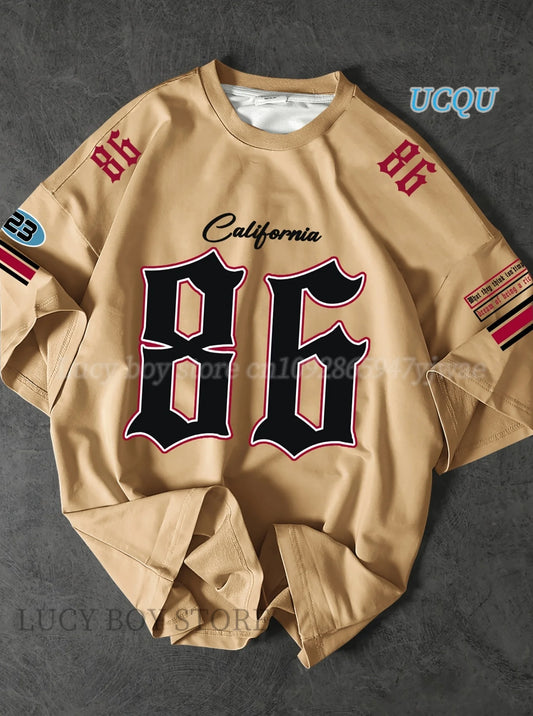 California 86 Vintage Racing Voetbalshirt T-Shirt – Casual Heren T-shirt
