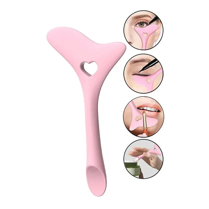 Silicone Eyeliner & Lipstick Stencil Aid – Reusable Wing Tip Makeup Tool