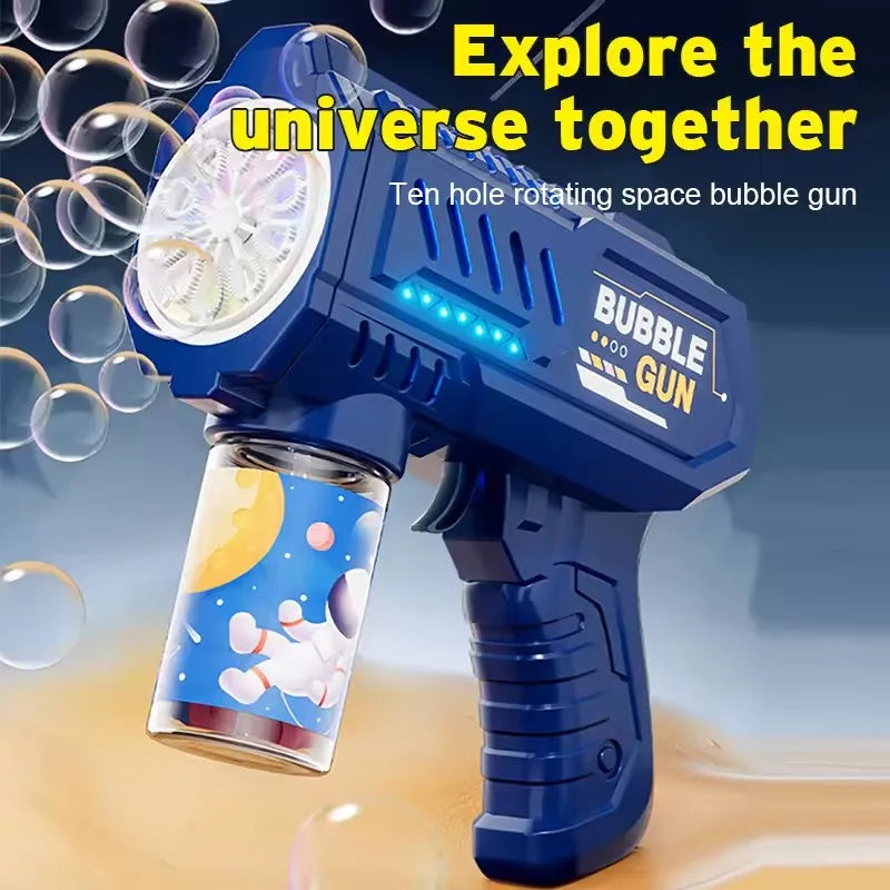Automatic Bubble Gun — Rocket Bubble Machine for Kids & Outdoor Fun