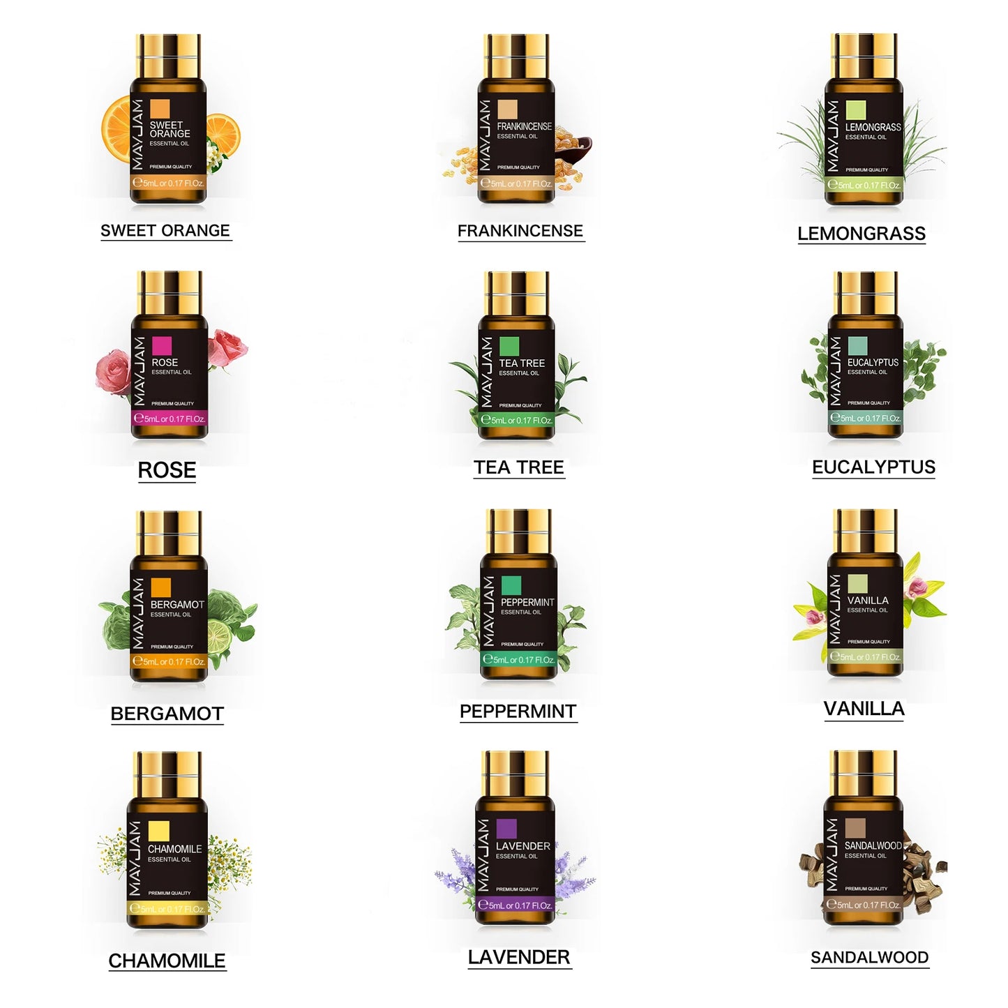 MAYJAM 20-Piece Pure Essential Oil Gift Box – Lavender, Eucalyptus, Rosemary & More