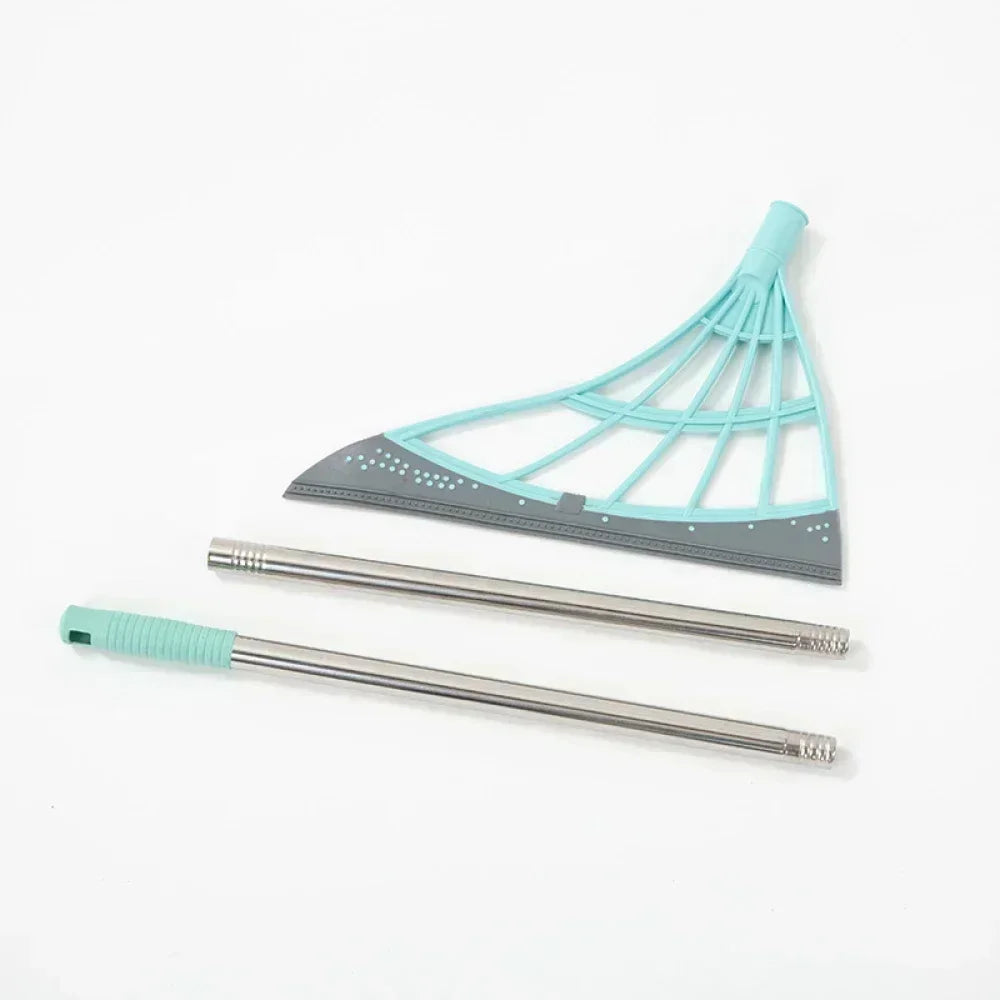 Silicone Magic Rubber Broom & Floor Squeegee – Dust, Hair & Water Wiper