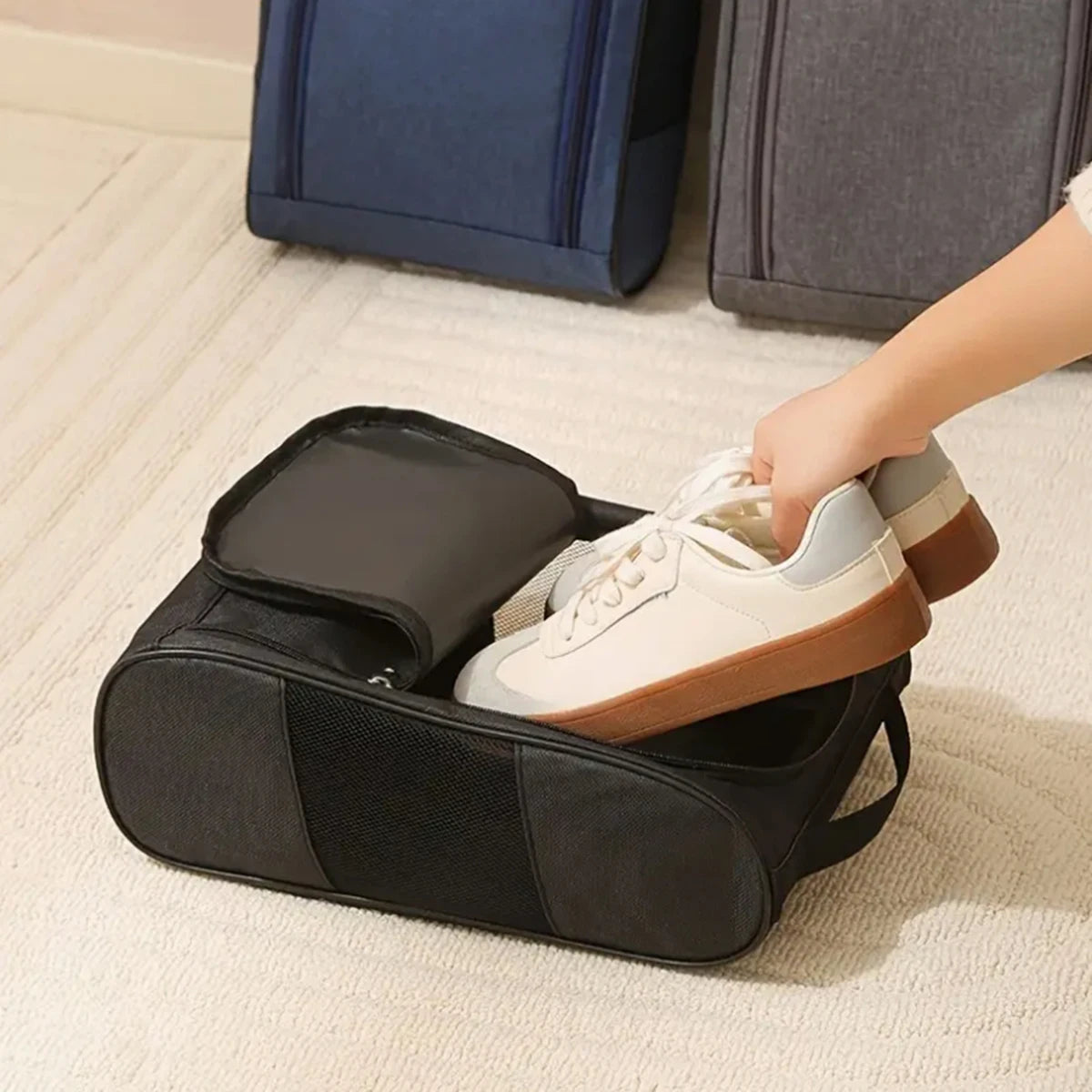 Breathable Golf & Sports Shoe Bag – Lightweight Dustproof Shoe Carrier