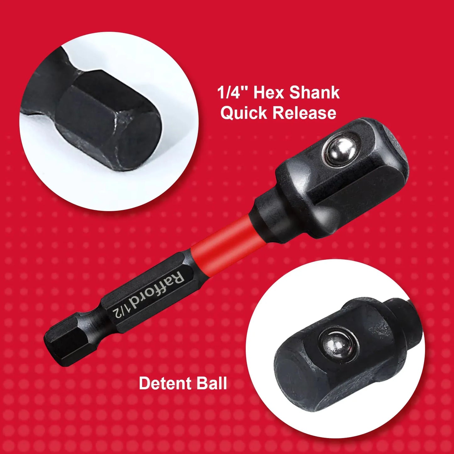 Impact Socket Adapter Set – 1/4", 3/8" & 1/2" Drive with Extension Bit Holder