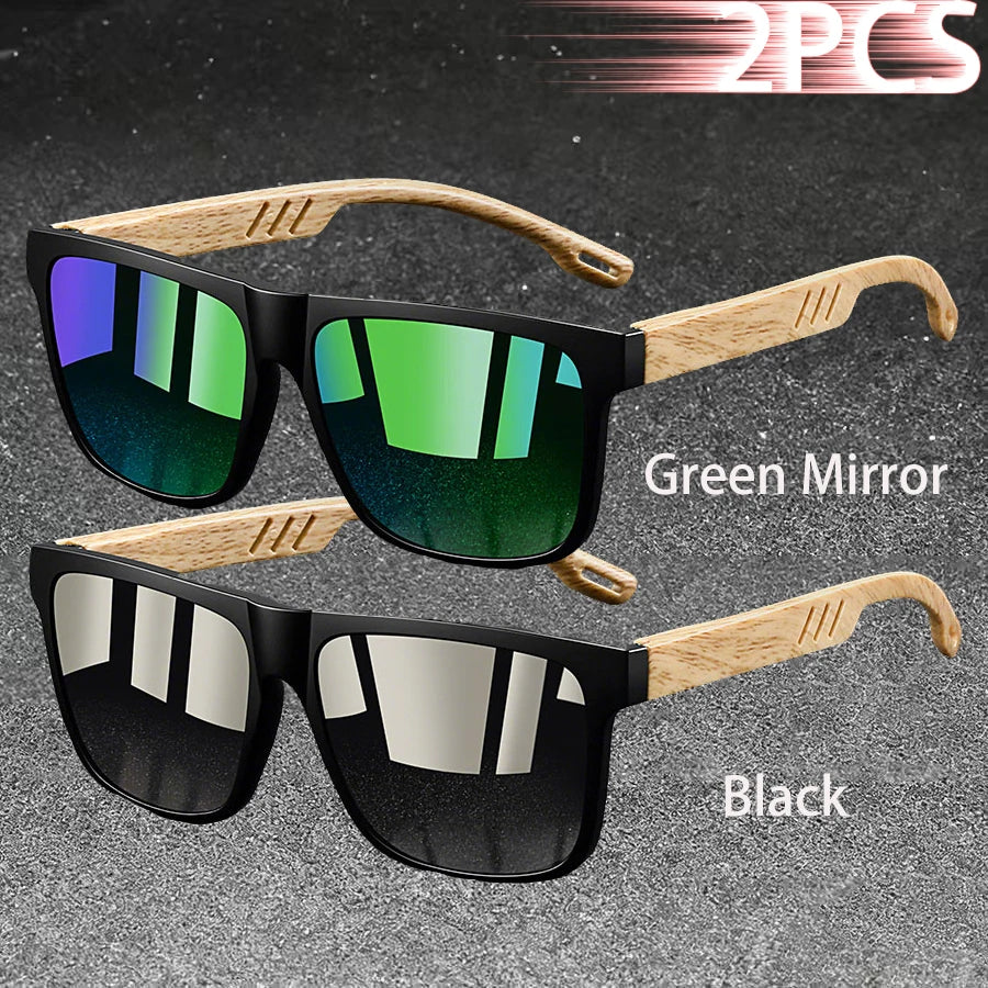 Vintage Square Frame Polarized Sunglasses – UV400 Fashion Eyewear for Men & Women