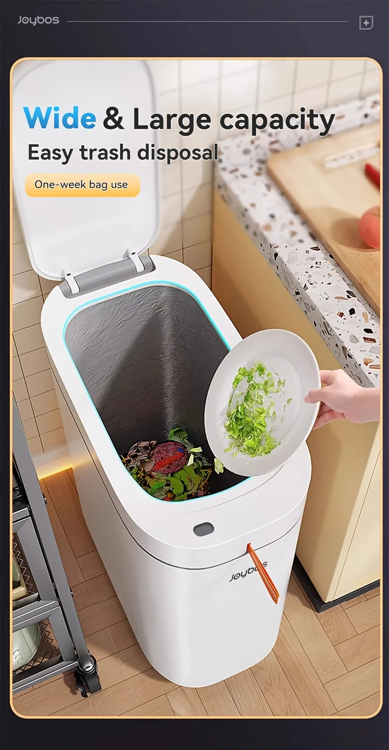 Smart Sensor Trash Can JOYBOS Rechargeable Auto Adsorption Bag Garbage Can For Toilet Living Room Kitchen Household Items