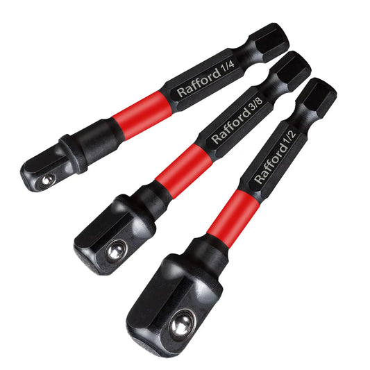 Impact Socket Adapter Set – 1/4", 3/8" & 1/2" Drive with Extension Bit Holder