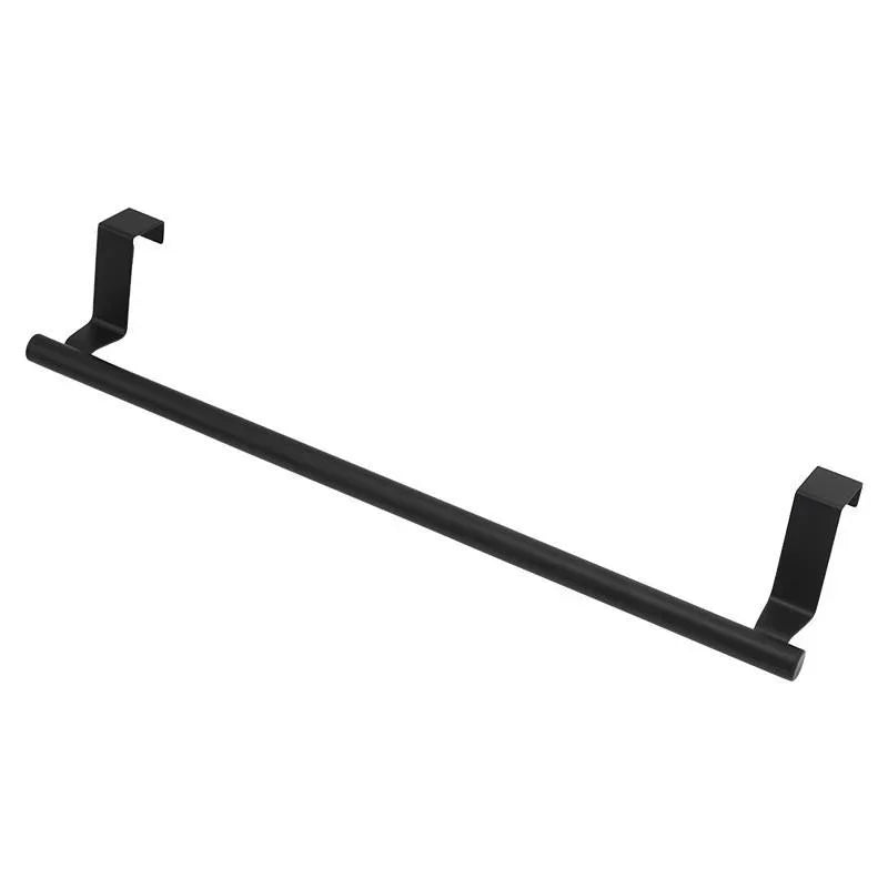 No-Punch Over-Cabinet Towel Rack – Steel Wire Bathroom Door Hanger
