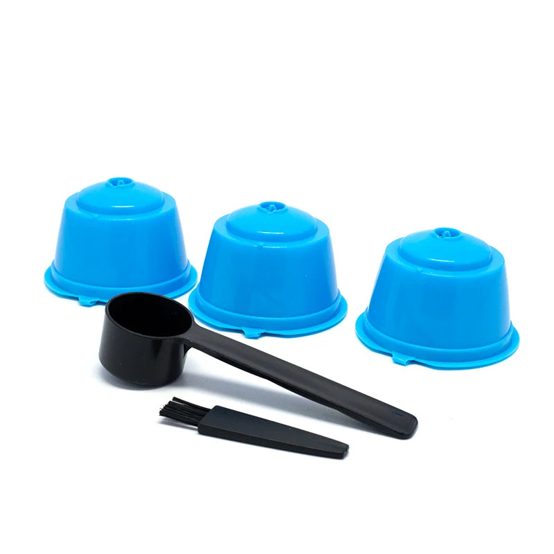 Reusable Dolce Gusto Coffee Capsule Filters – Set of 3 with Spoon & Brush