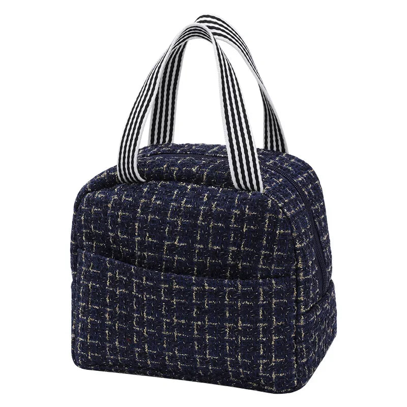 Ins Fashion Tote Lunchbox Thermal Bag Women Men Bento Storage Insulated Lunch Bag Portable Cooler Picnic Insulation Bags Handbag