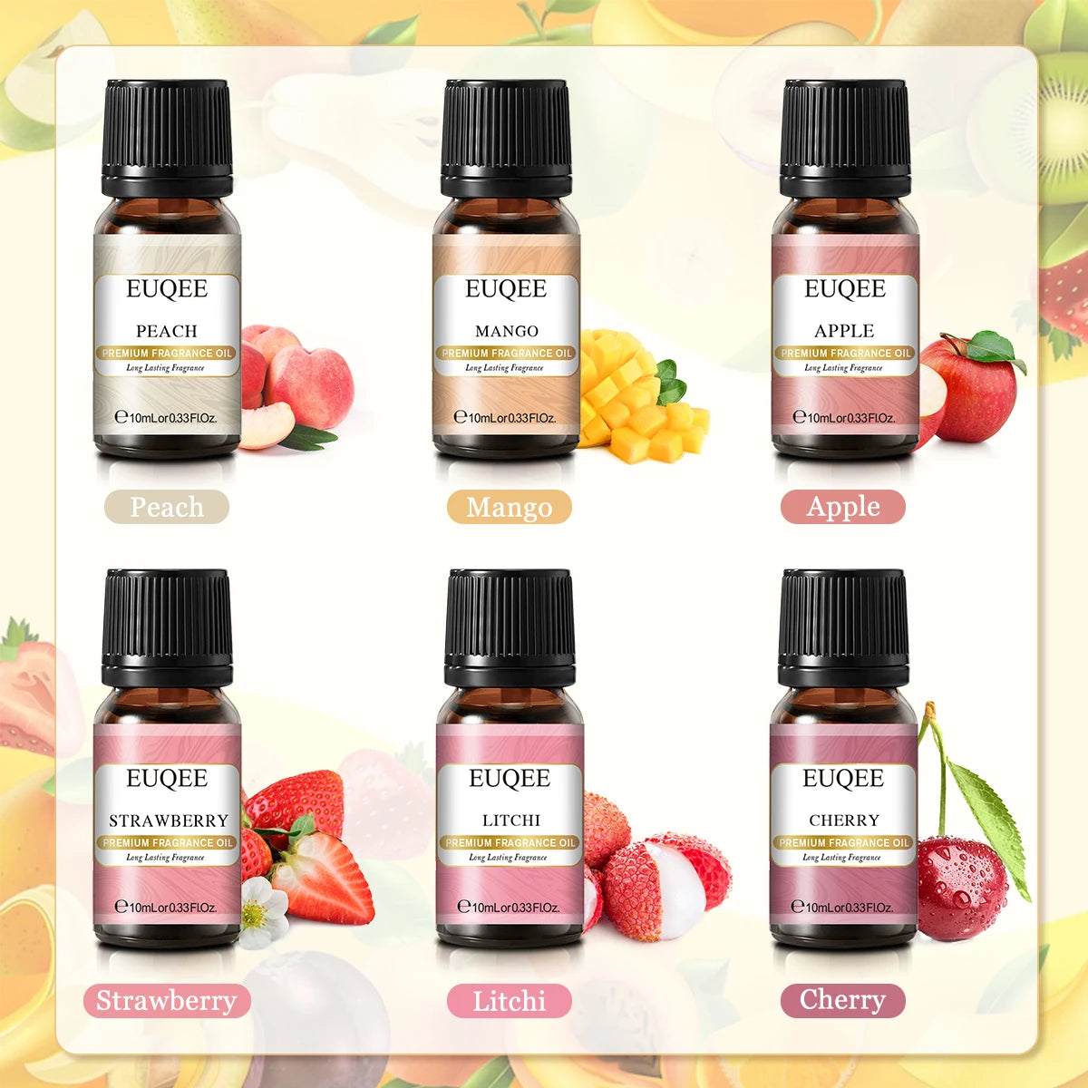6-Piece Fragrance Oil Gift Kit – Coffee, Bakery, Harvest Spice & Forest Aroma Oils