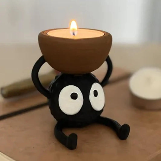 3D Printed Briquette Candlestick Holders – Cute Tea Light Candle Stand Set