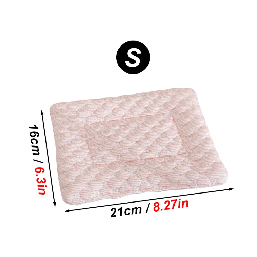 Small Pet Summer Cooling Mat – Breathable Self-Cooling Blanket for Hamsters & Small Animals