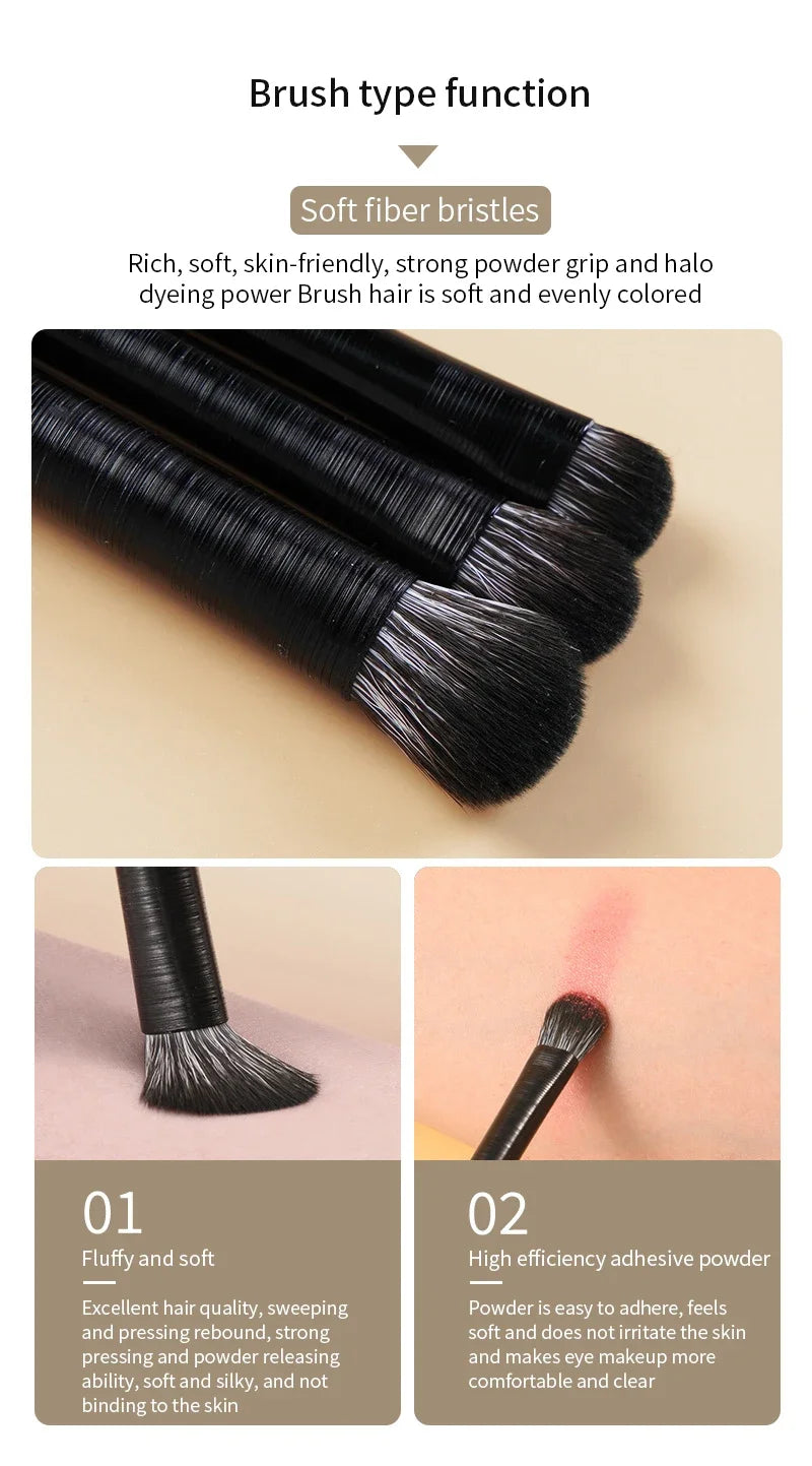 6PCS Eyes Makeup Brushes Set Professional Soft Contouring Eyeshadow Eyeliner Eyebrow Brush Women Facial Beauty Cosmetic Tool