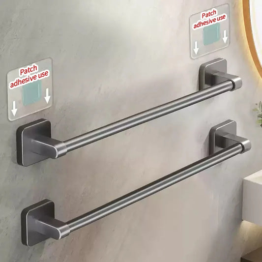 No-Drill Bathroom Towel Bar & Hook Set – Adhesive Wall-Mounted Rack